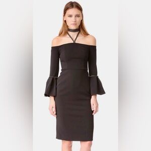 Alexis Black Sheath Dress with Bell Sleeves new with tag